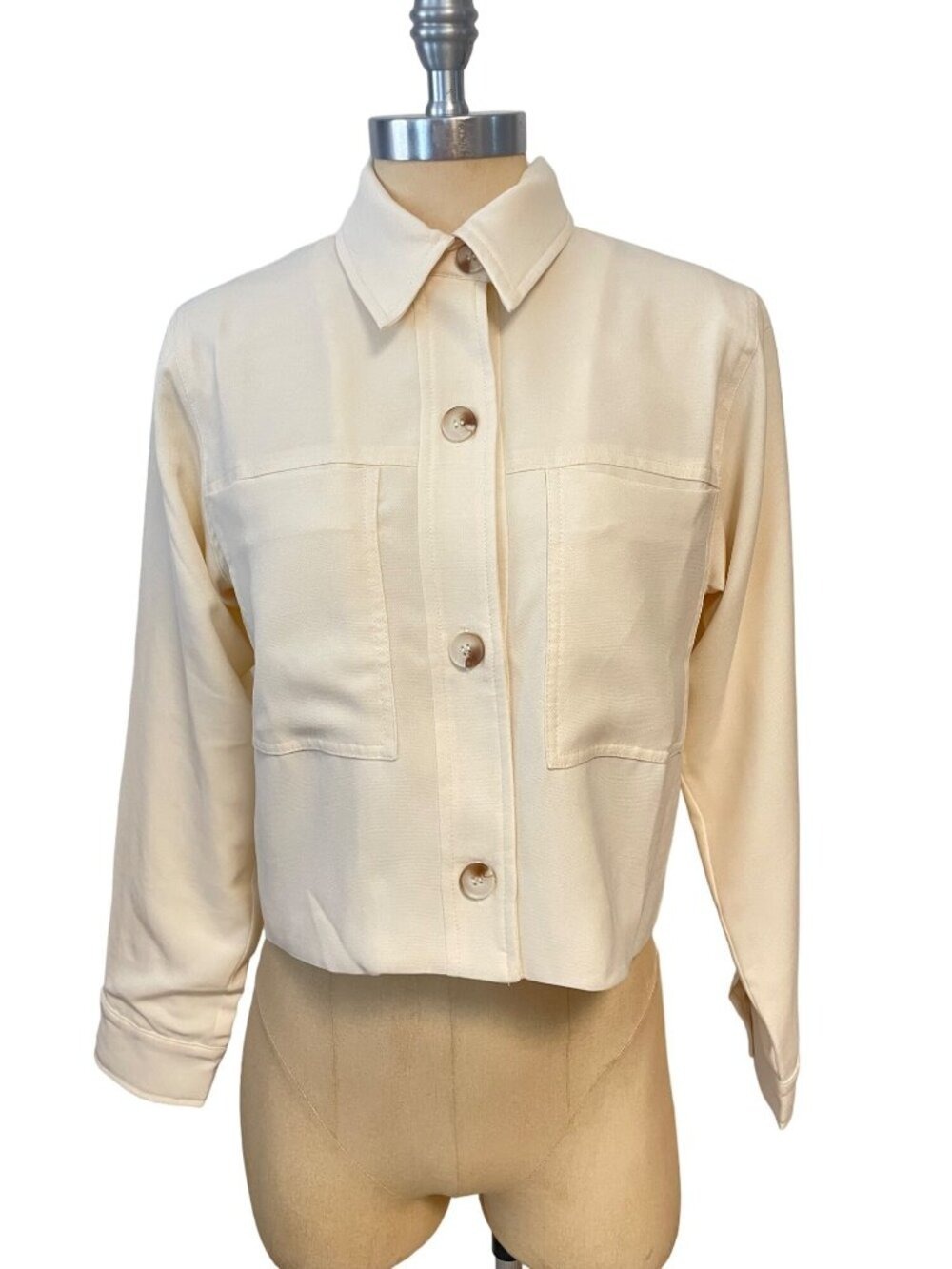 all:row Cream Big Pocket Boxy Jacket NWOT Small